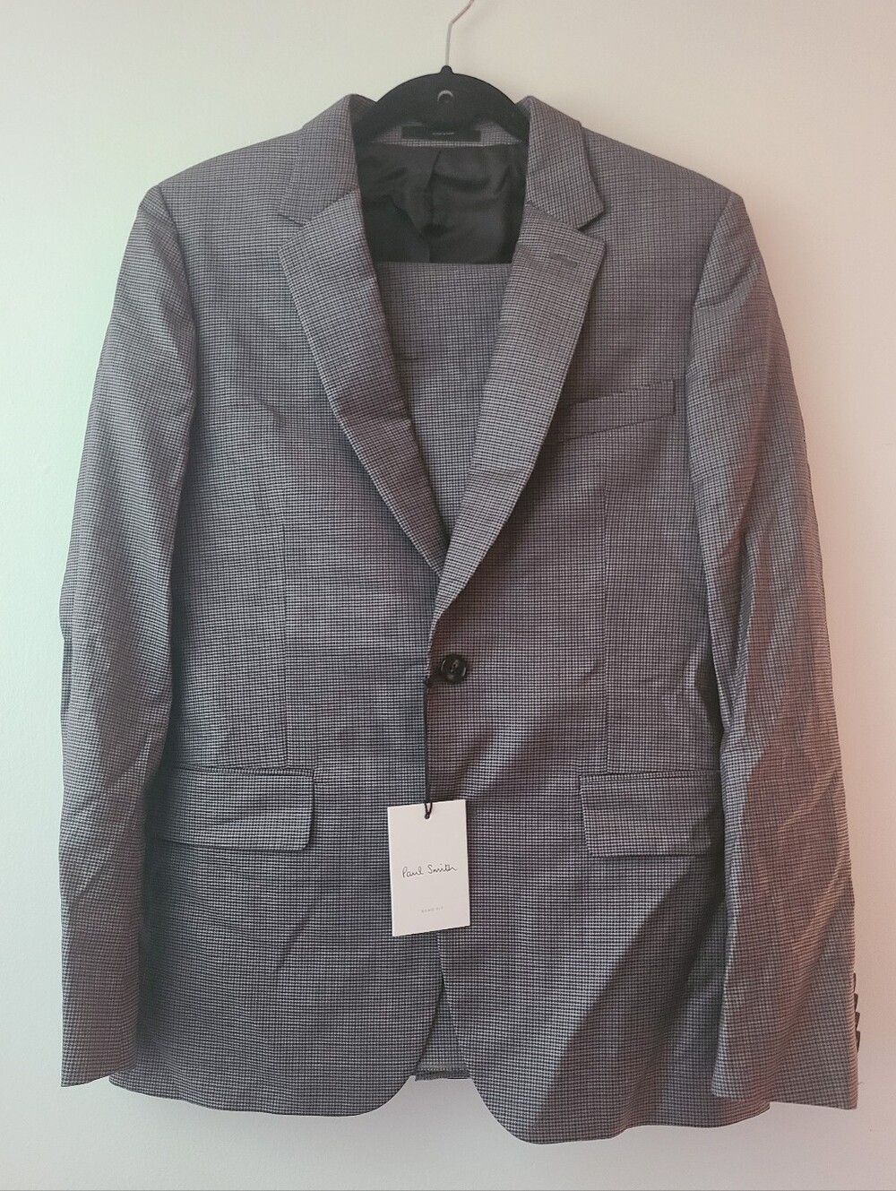 NWT Paul Smith Gray Wool Soho Regular Fit Mens Suit Size 38/48